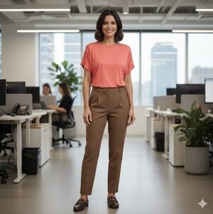 Calvin Klein Deep Pink & Gold Eyelet Lace Boatneck Blouse Size Small